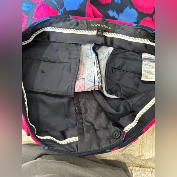 Banana Republic women’s Avery floral pants size 6 sateen slim - Picture 10 of 14